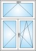 Dvojité okno s nadsvetlíkom otváracie sklopné +otváracie